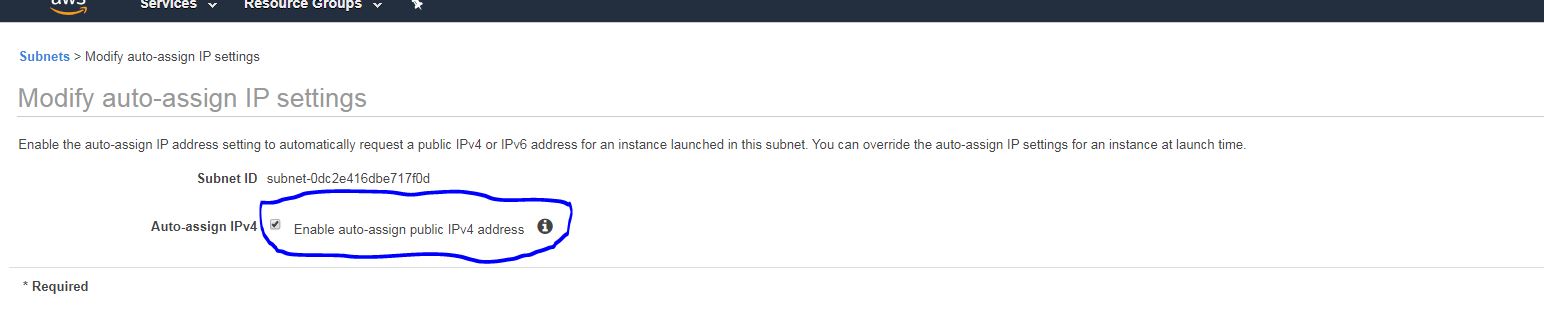 Auto Assign Public IP